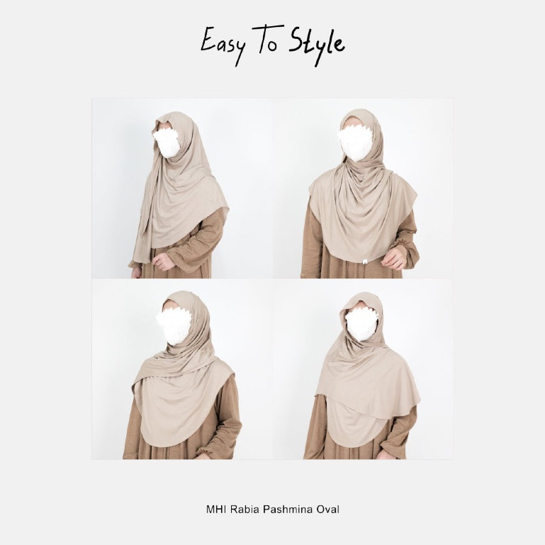 Wilove | Mininos Rabia Hijab Pashmina Oval Kaos Premium