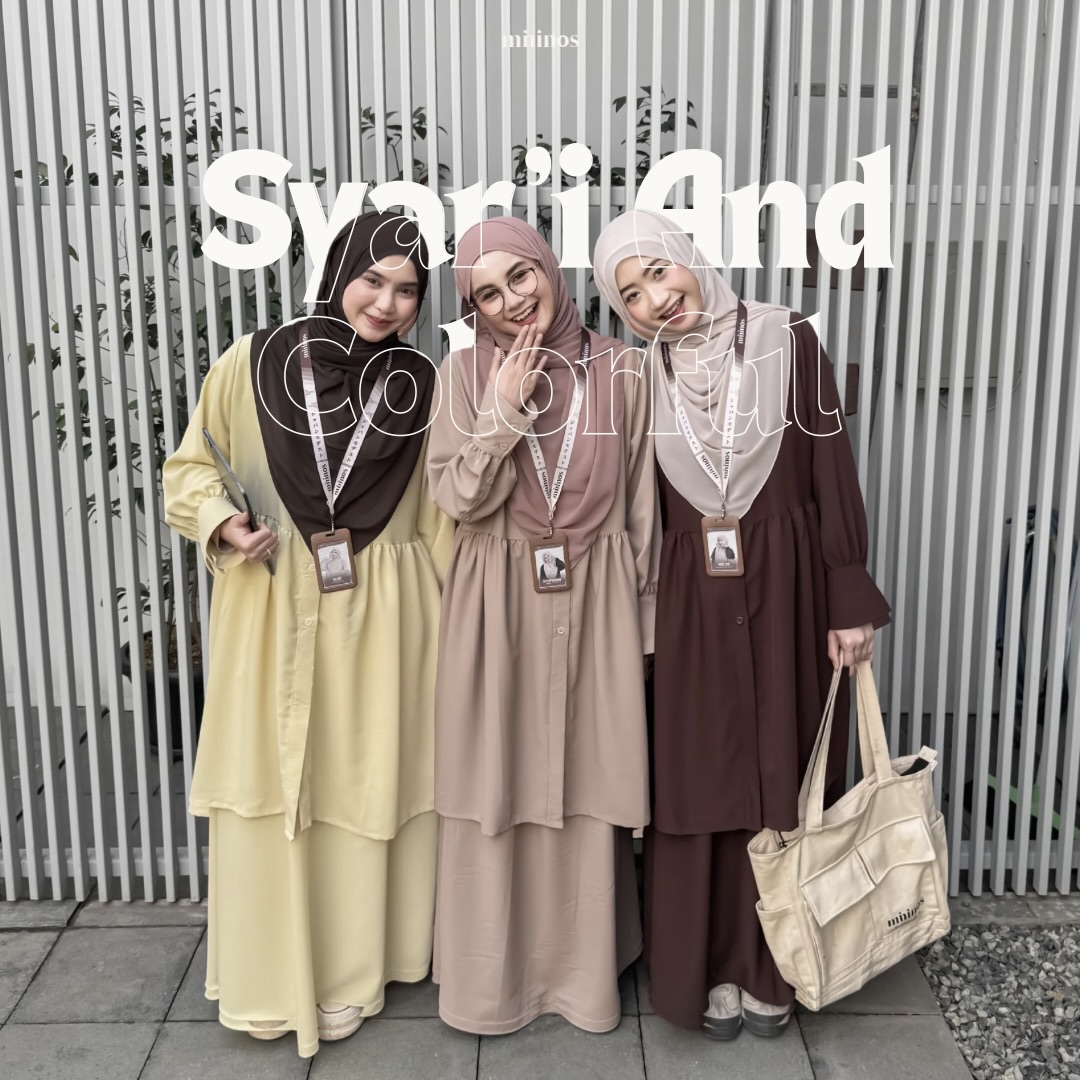 Mininos Reika Set Tunik Oneset Atasan Bawah Muslimah