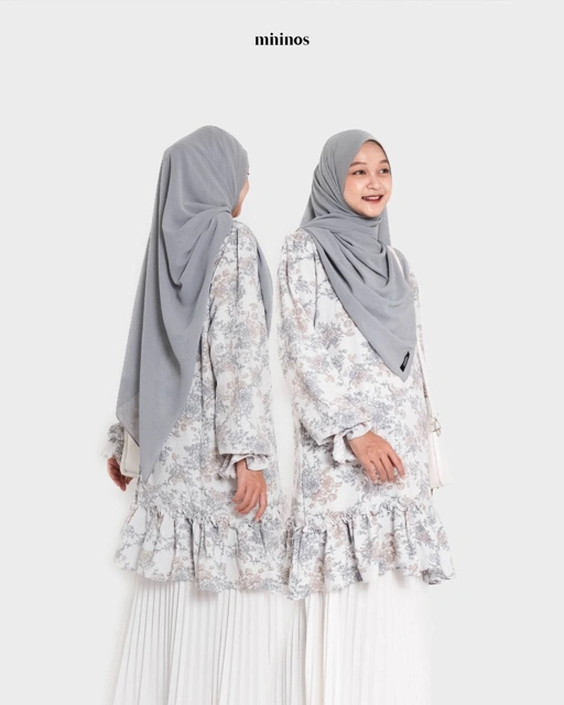 Image of Mininos Clara Tunik Motif | Atasan Daily Kondangan Crinkle Remaja Muslimah