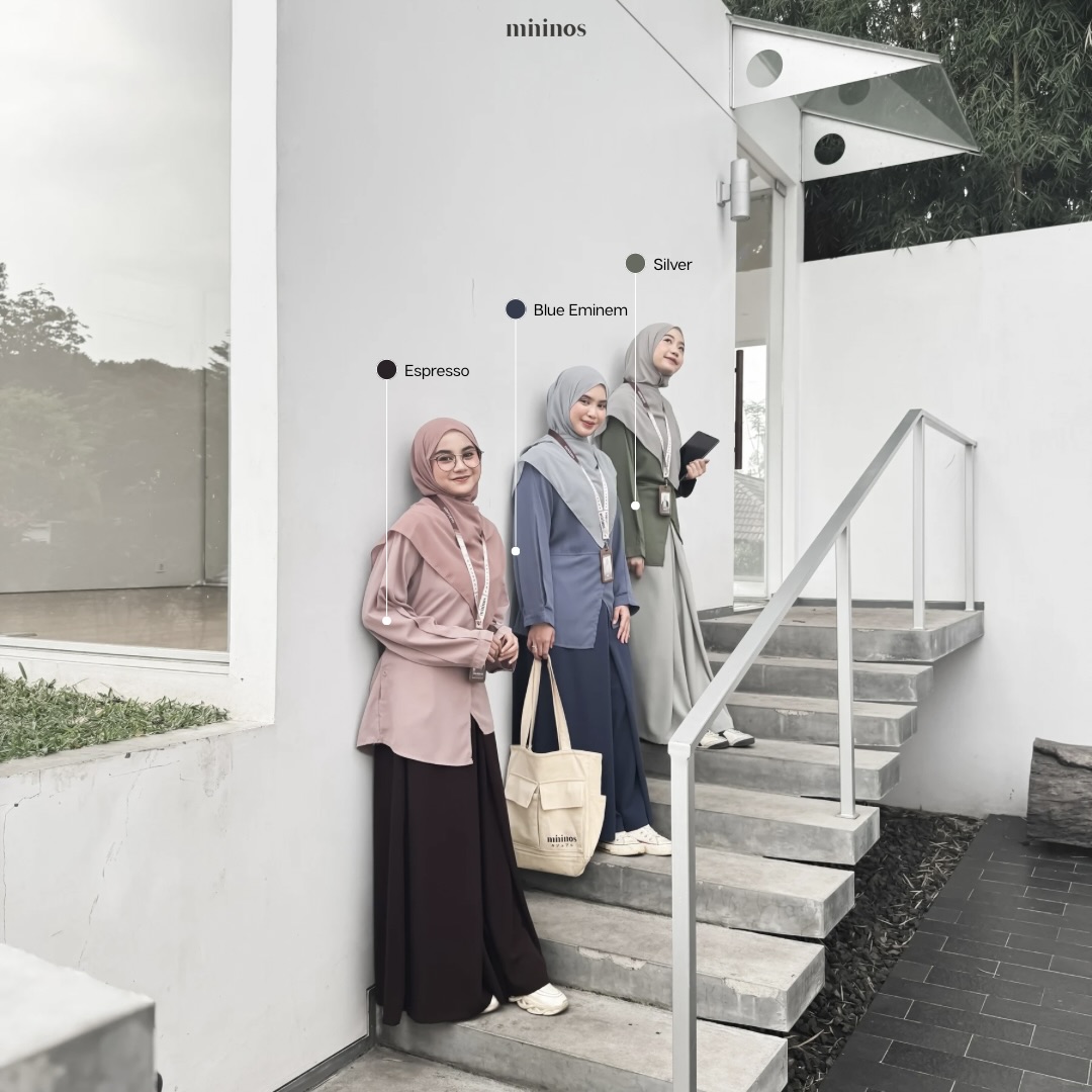 Mininos Takumi Set Celana Setelan Rok Celana Muslimah