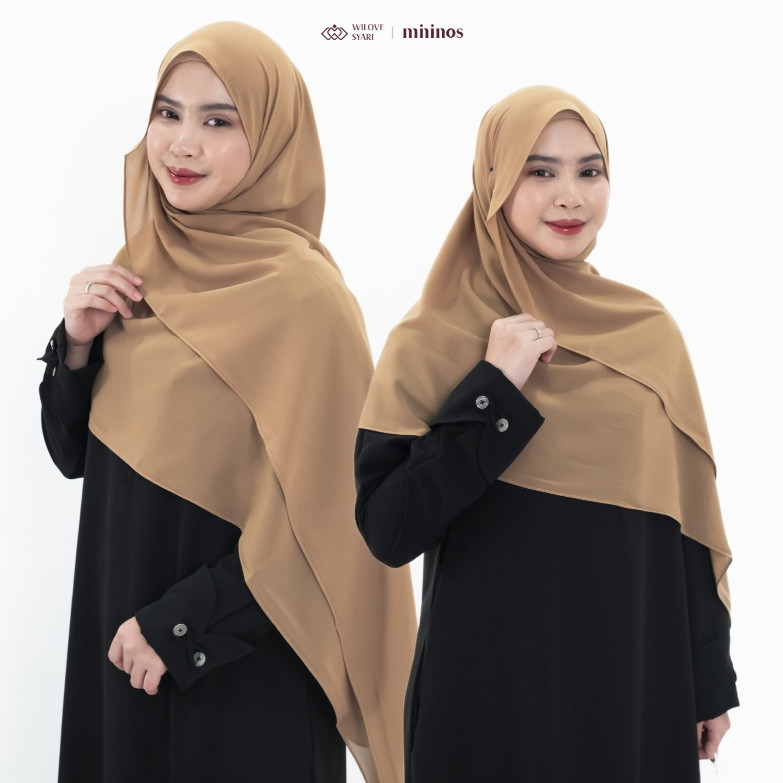 WIlove | Mininos Pashmina Jumbo | Jilbab Ceruty Babydoll Syar'i Muslim Panjang