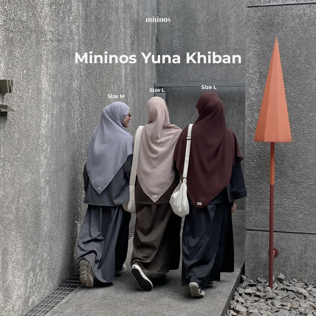 Mininos Yuna Khiban Khimar Bandana Hijab Kekinian Ceruty