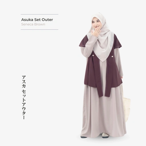 Image of Mininos Asuka Set Outer | Gamis Japan Minimalist Syari 2in1