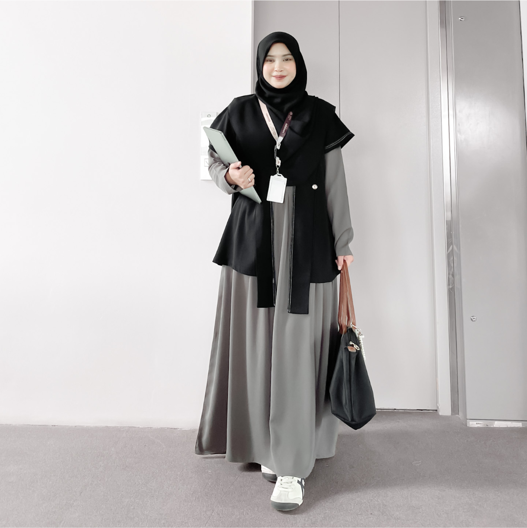 Mininos Asuka Set Outer Gamis Minimalist Syari 2in1