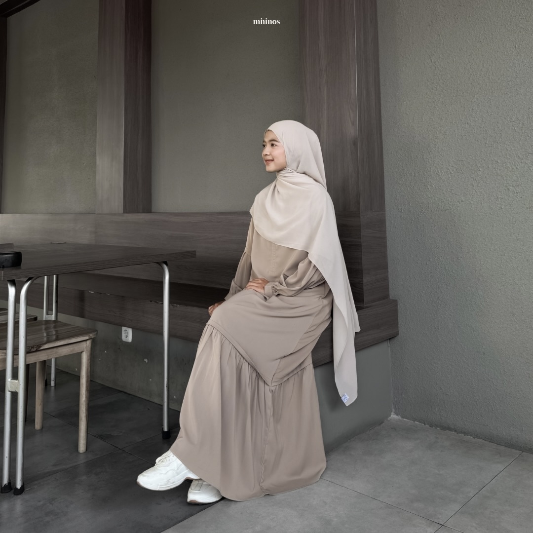 Mininos Hinari Simply Dress Gamis Muslimah Modern