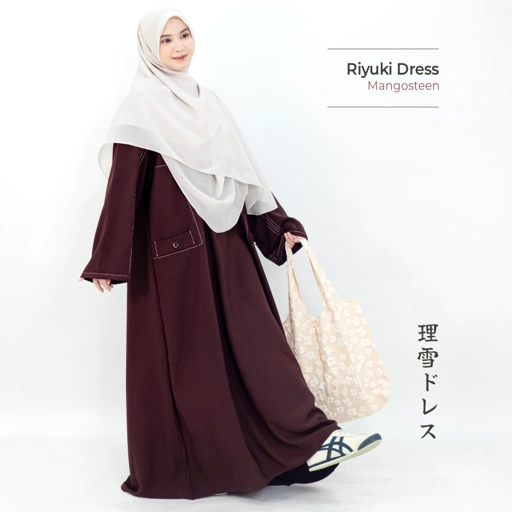 Image of Mininos Riyuki Dress Gamis Basic Daily Remaja Wanita Terbaru