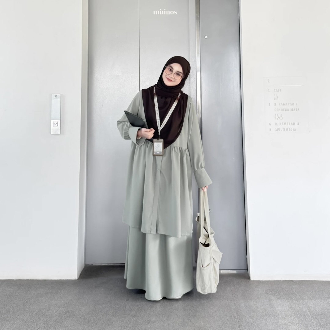 Mininos Reika Set Tunik Oneset Atasan Bawah Muslimah
