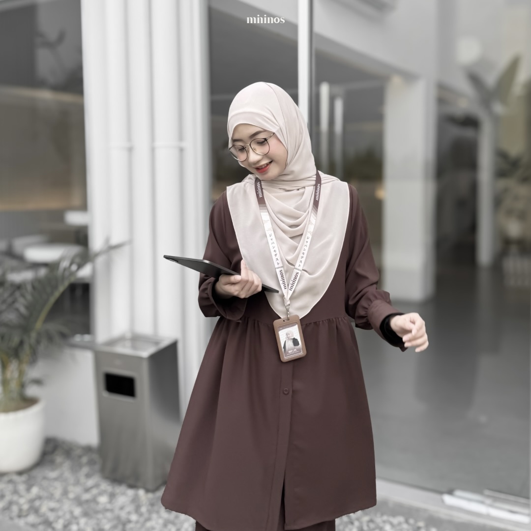 Mininos Reika Set Tunik Oneset Atasan Bawah Muslimah