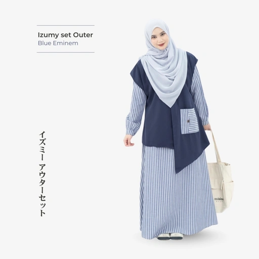 Image of Mininos Izumy Set Outer Strip Muslimah Kekinian