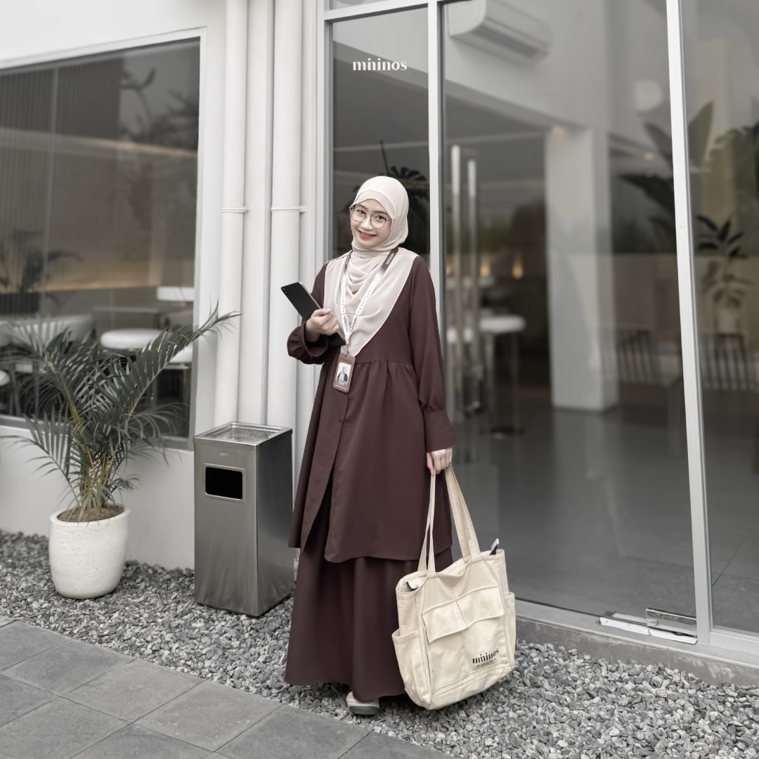 Mininos Reika Set Tunik Oneset Atasan Bawah Muslimah