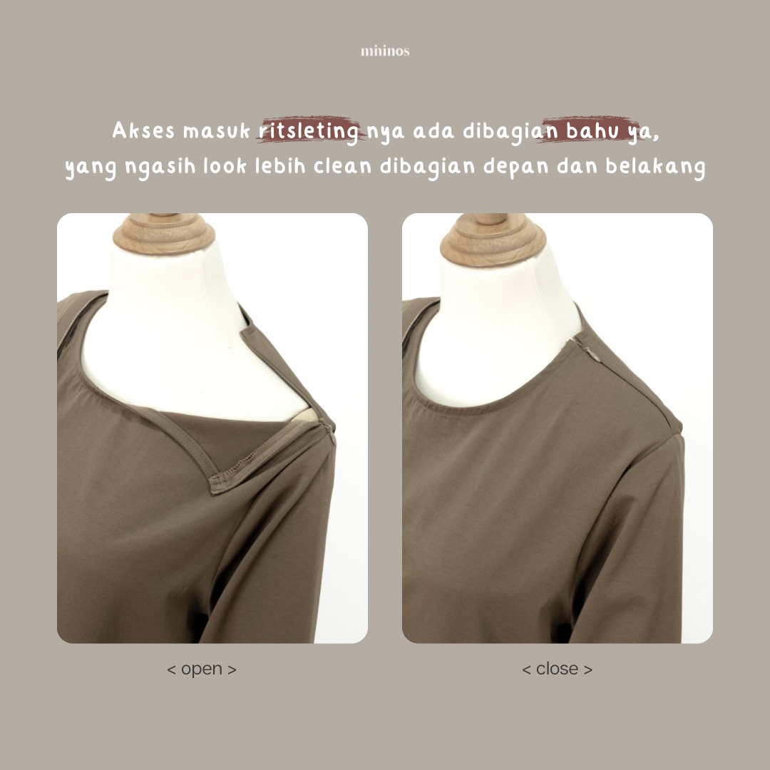 Mininos Shaki Abaya Kimono Gamis Muslimah