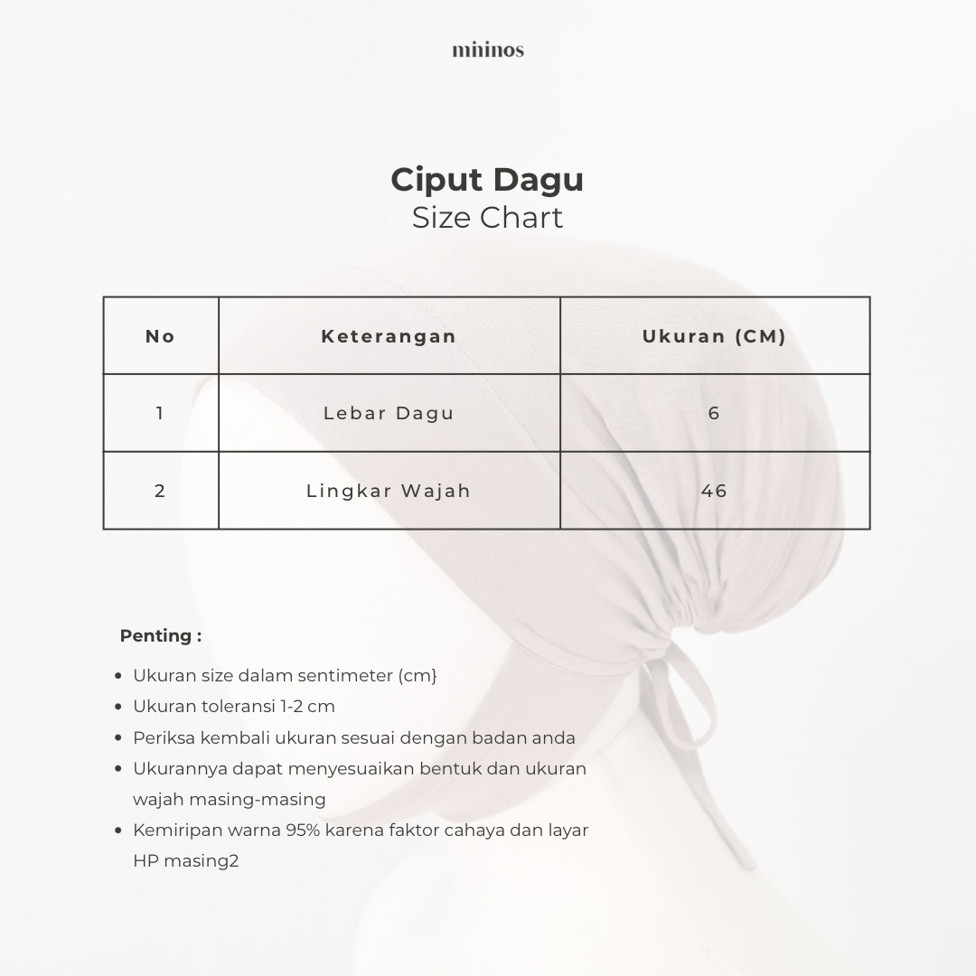 Mininos Ciput Dagu Inner Adem Rayon Viscose