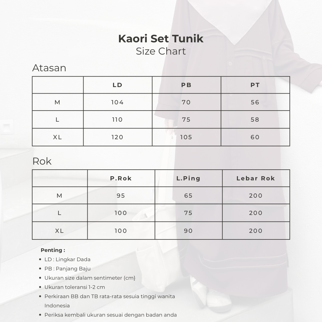 Mininos Kaori Set Tunik Pocket Oneset Setelan Muslimah