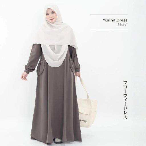 Image of Mininos Yurina Dress Gamis Muslimah Terbaru Model Kekinian