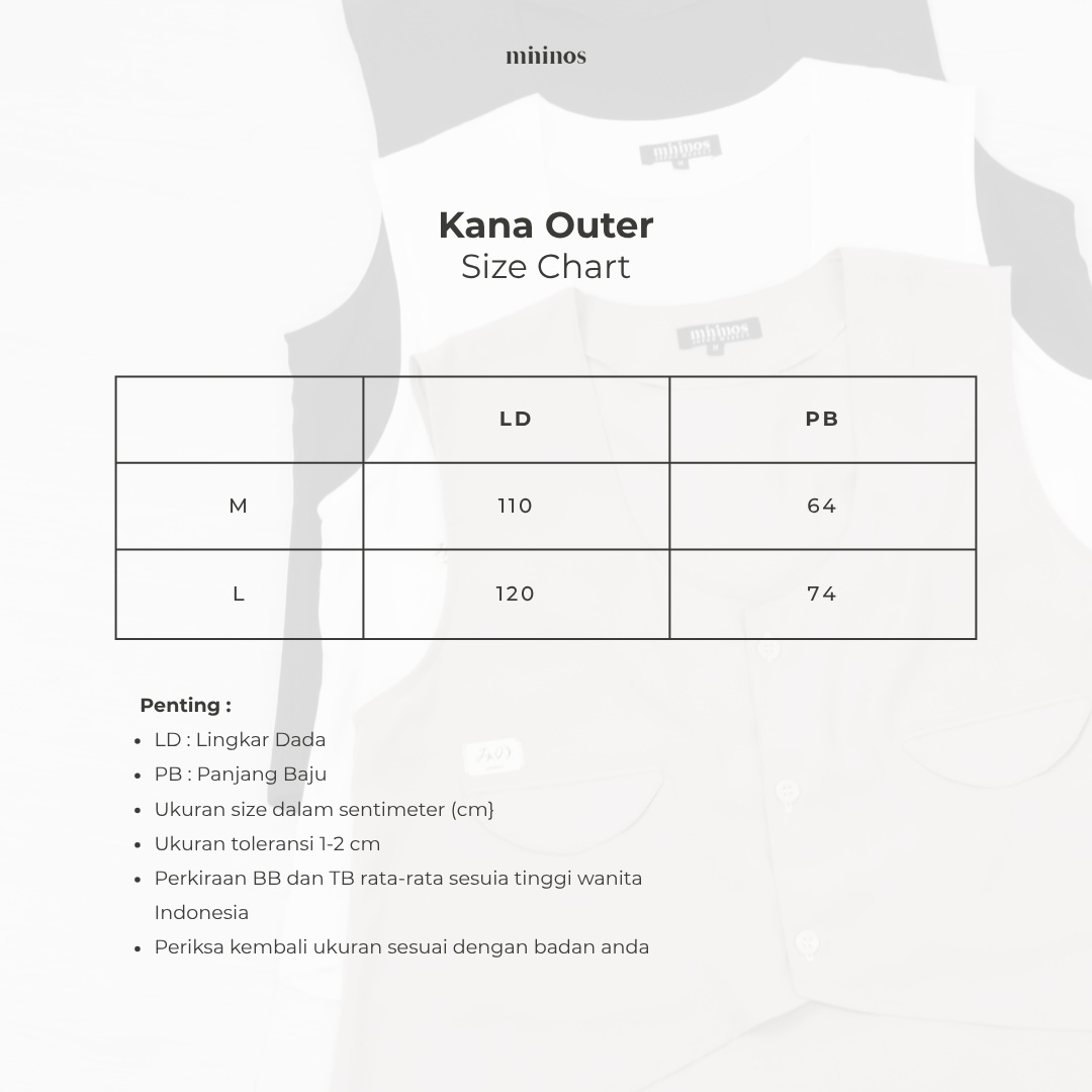 Mininos Kana Outer Vest Luaran Casual Formal