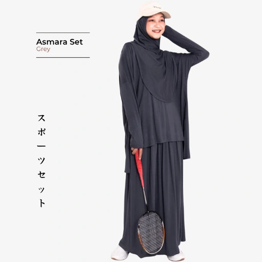 Image of Mininos Asmara Set 3in1 Setelan Atasan Daily Olahraga Remaja Muslim Baju Atasan Bawahan Kekinian Nyaman