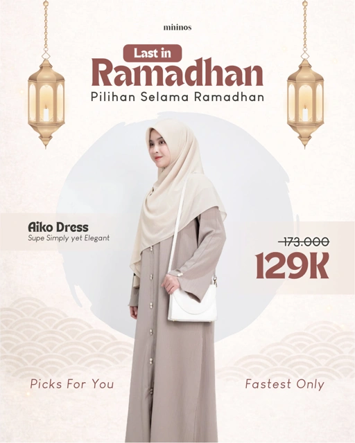 Image of Mininos Aiko Abaya Button | Gamis Daily Busui KancingTerbaru 2025