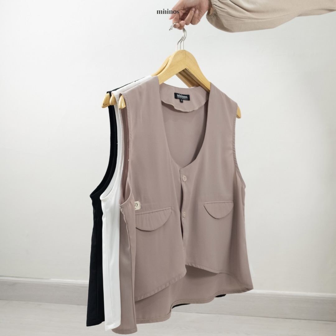 Mininos Kana Outer Vest Luaran Casual Formal