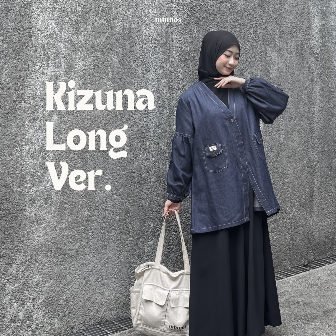 Mininos Kizuna Jeans Outer Luaran Hangout Kasual Wanita