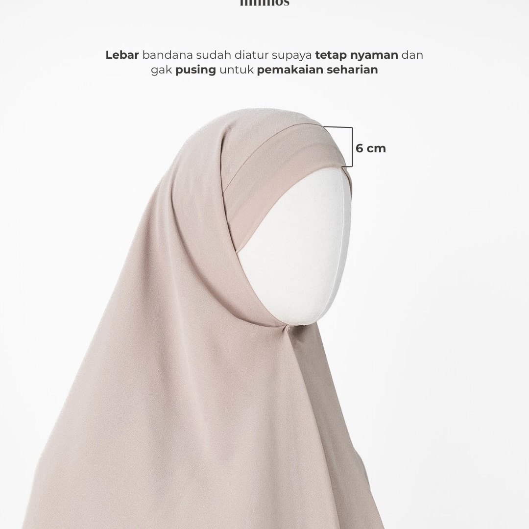Mininos Yuna Khiban Khimar Bandana Hijab Kekinian Ceruty