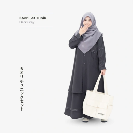 Image of Mininos Kaori Set Tunik Pocket | Oneset Setelan Japan Modest