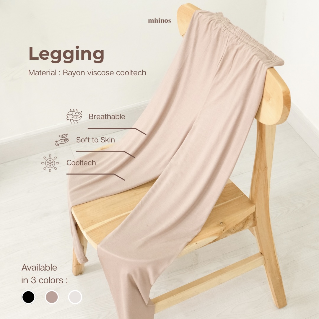 Mininos Legging Basic Bahan Rayon Viscose Adem