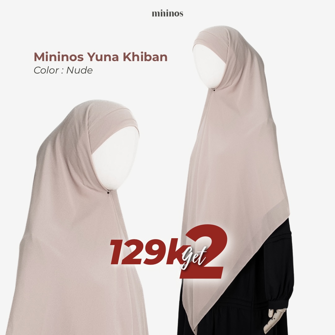 Mininos Yuna Khiban Khimar Bandana Hijab Kekinian Ceruty