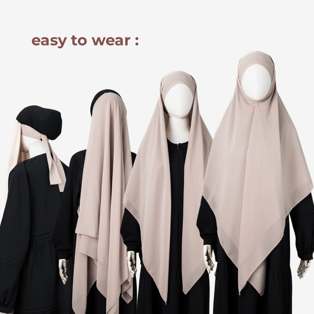 Mininos Yuna Khiban Khimar Bandana Hijab Kekinian Ceruty