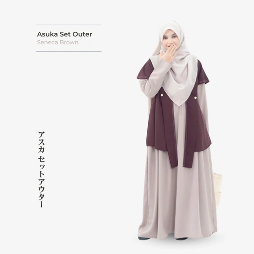 Image of Mininos Asuka Set Outer Gamis Minimalist Syari 2in1