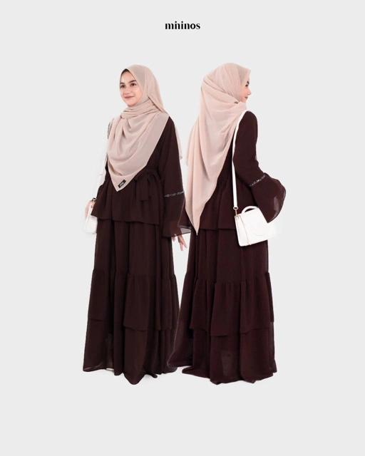 Image of Mininos Lunara Dress | Gamis Ceruty Kondangan Simply Elegant Kondangan