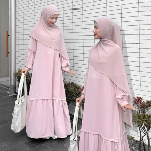 Mininos Hinari Simply Dress Gamis Muslimah Modern