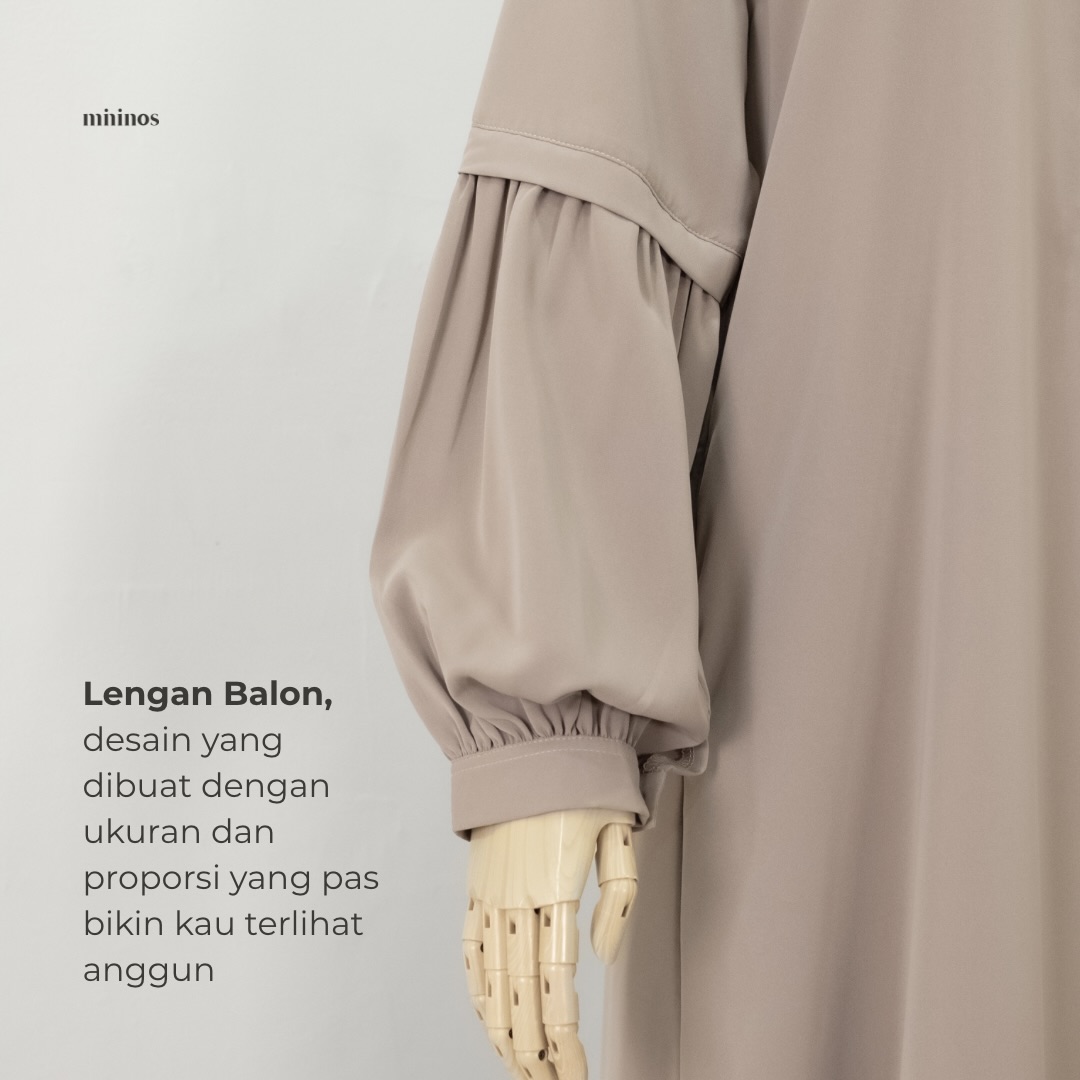 Mininos Hinari Simply Dress Gamis Muslimah Modern