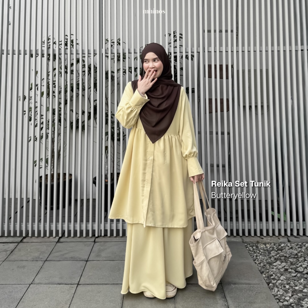 Mininos Reika Set Tunik Oneset Atasan Bawah Muslimah