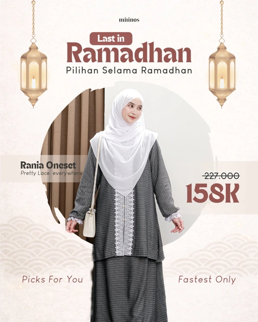 Image of Mininos Rania One Set | Setelan Rok Tunik 2IN1 Motif Renda Malay
