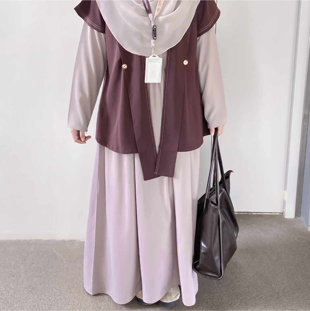 Mininos Asuka Set Outer Gamis Minimalist Syari 2in1