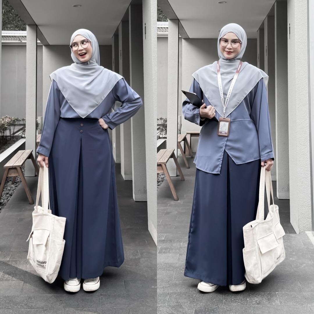 Mininos Takumi Set Celana Setelan Rok Celana Muslimah