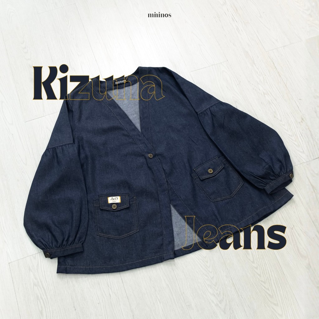 Mininos Kizuna Jeans Outer Luaran Hangout Kasual Wanita