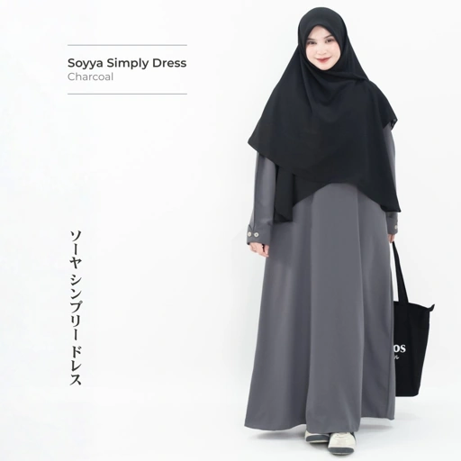 Image of Soyya Simply Dress | Gamis Basic Daily Kancing Remaja Muslimah Terbaru