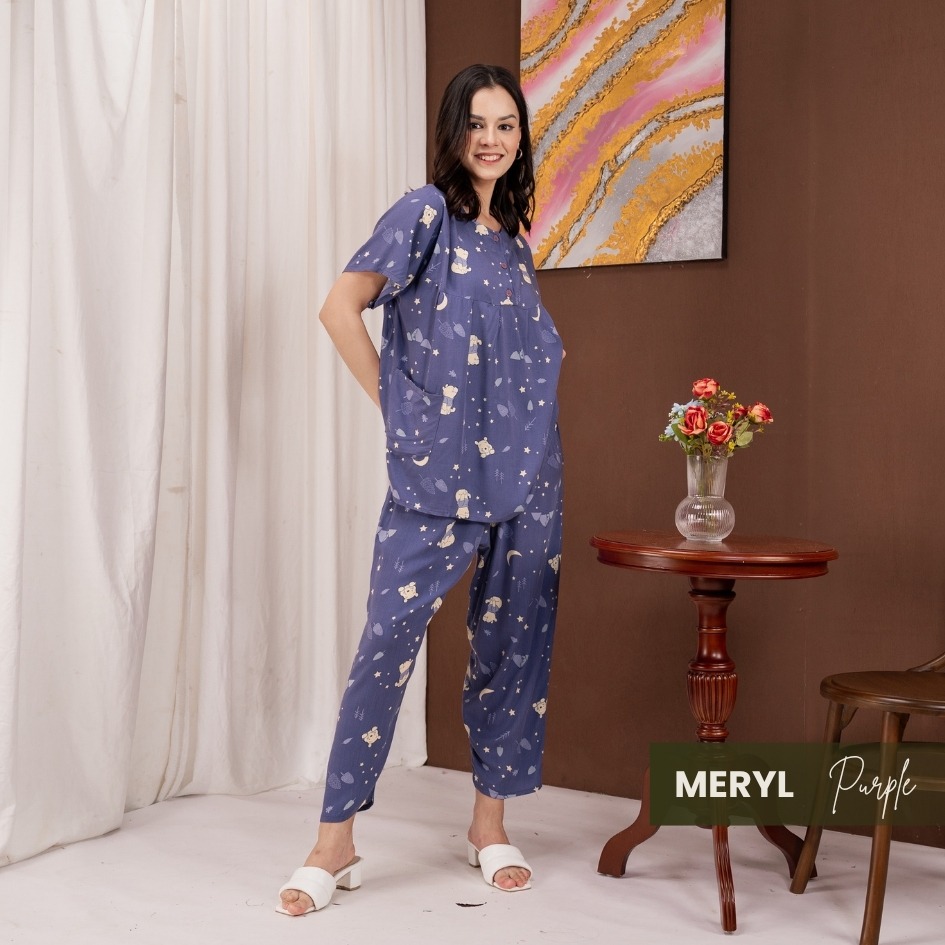 Oriana Sleepwear Piyama Puthi Meryl Series