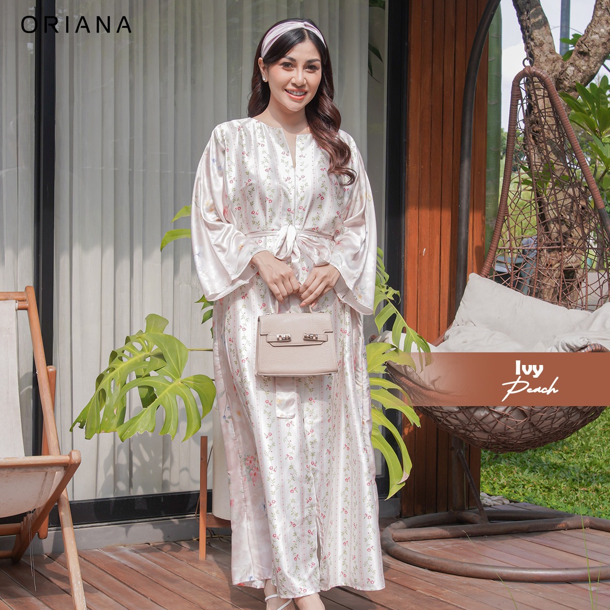ORIANA X Nisya Ahmad Longdress Byra Silk Ivy Series