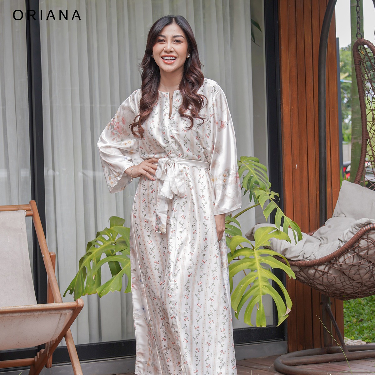 ORIANA X Nisya Ahmad Longdress Byra Silk Ivy Series