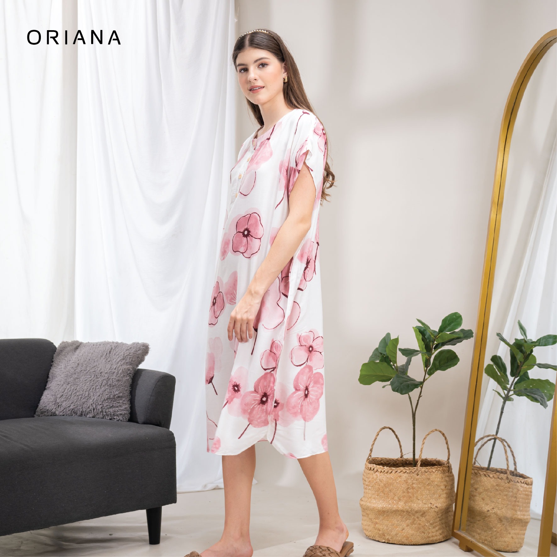 Oriana Homewear Daster Pendek Busui Kaftan Lyan Series