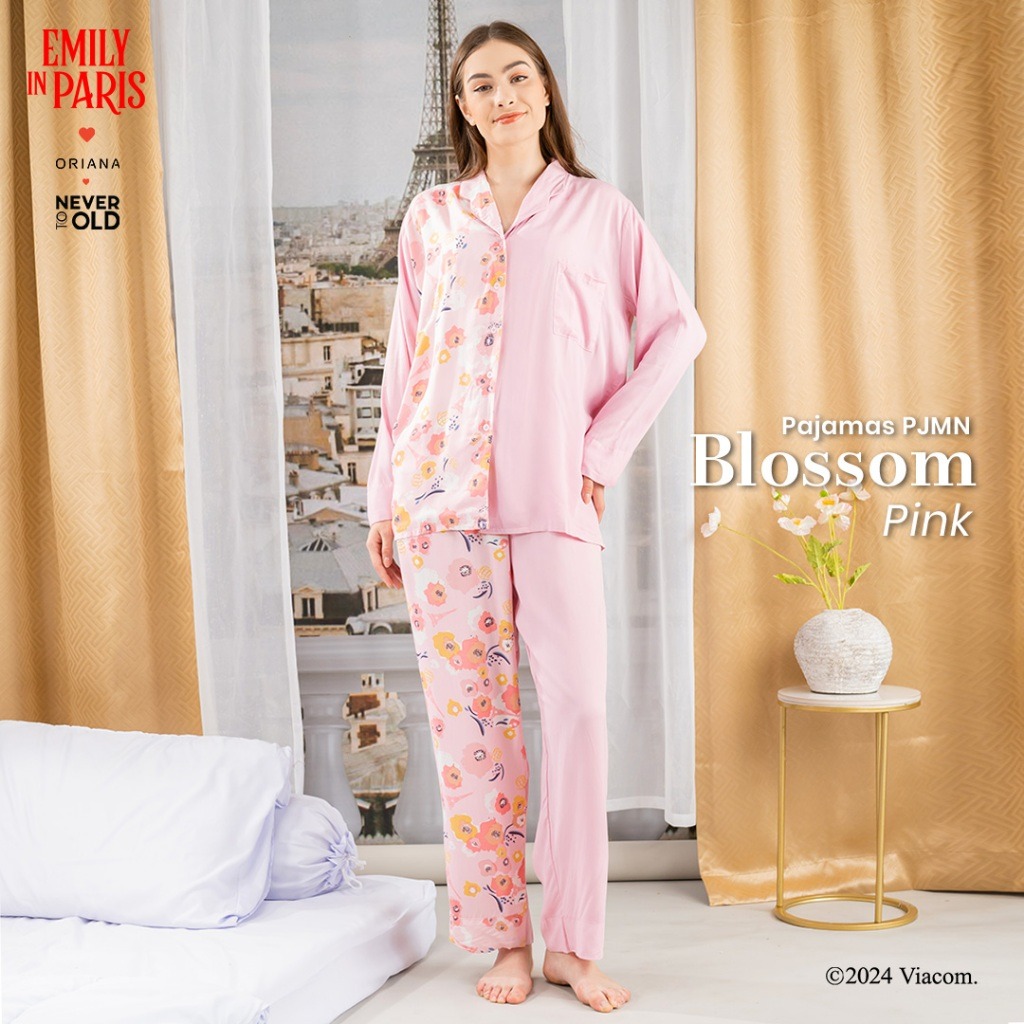 Oriana x Emily in Paris Pajamas Paris Blossom Series