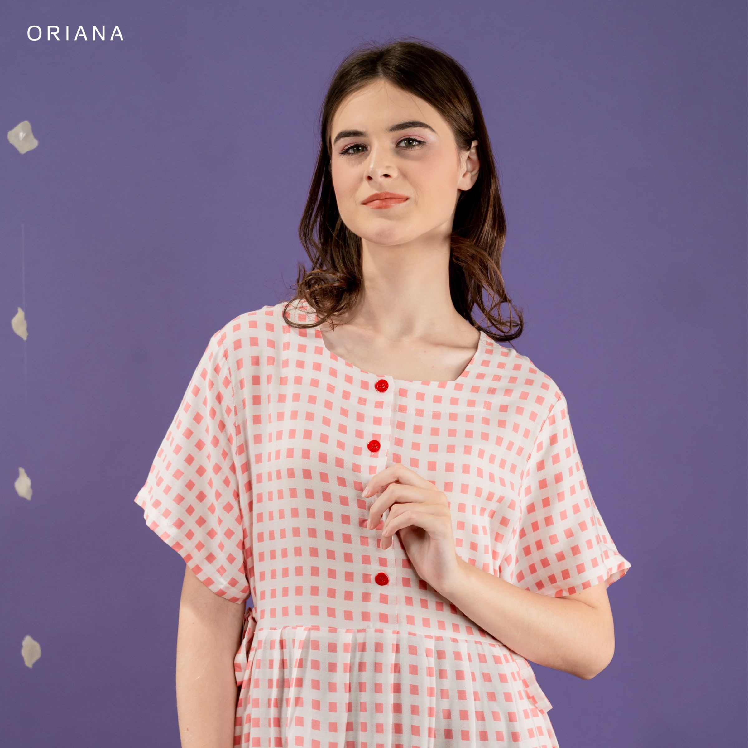 Oriana Homewear Maxi Dress Daster Busui Pendek Cayya Minji Series