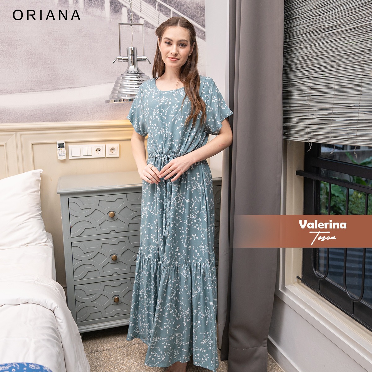 Oriana Homewear Maxi Dress Daster DBSR Valerina Series 