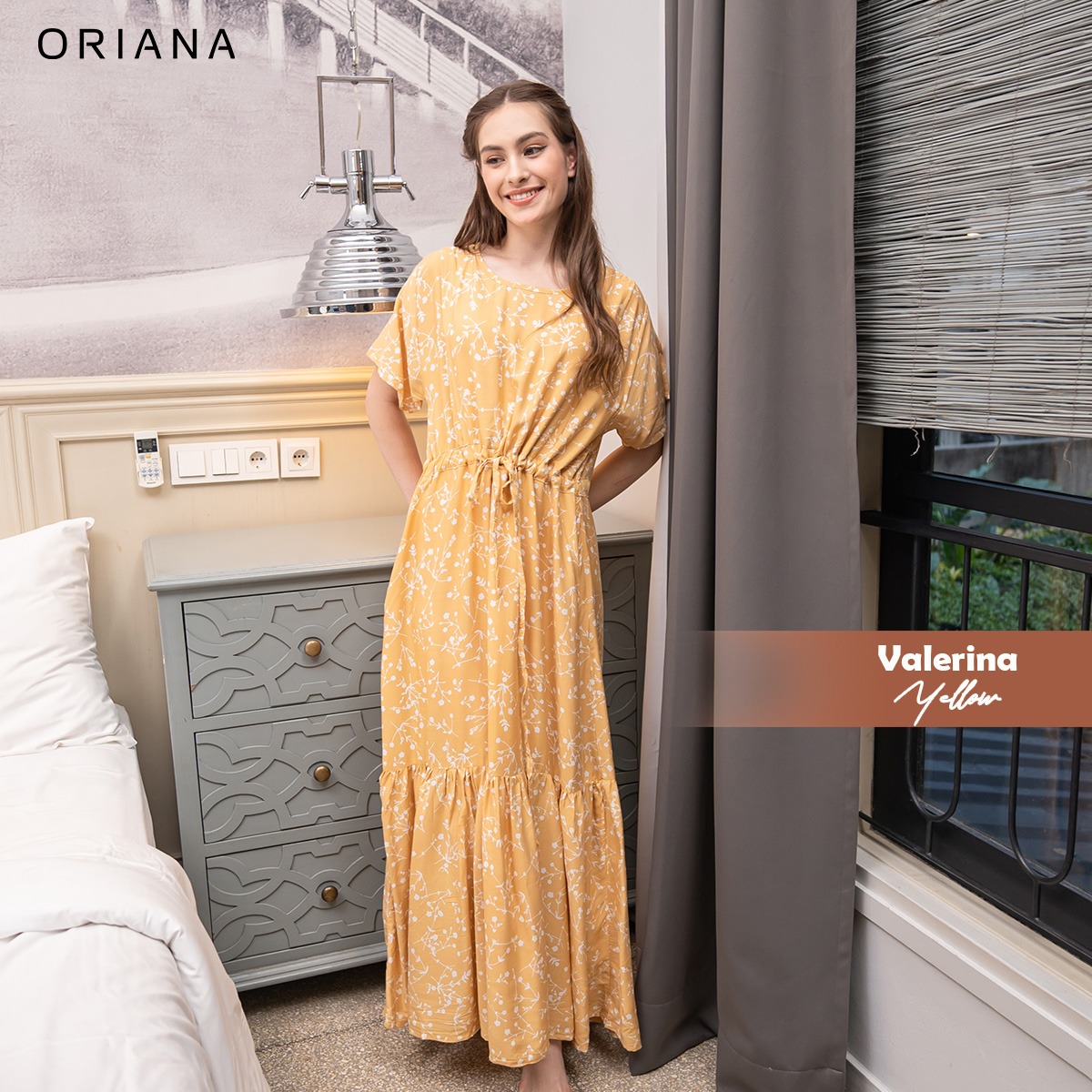 Oriana Homewear Maxi Dress Daster DBSR Valerina Series 
