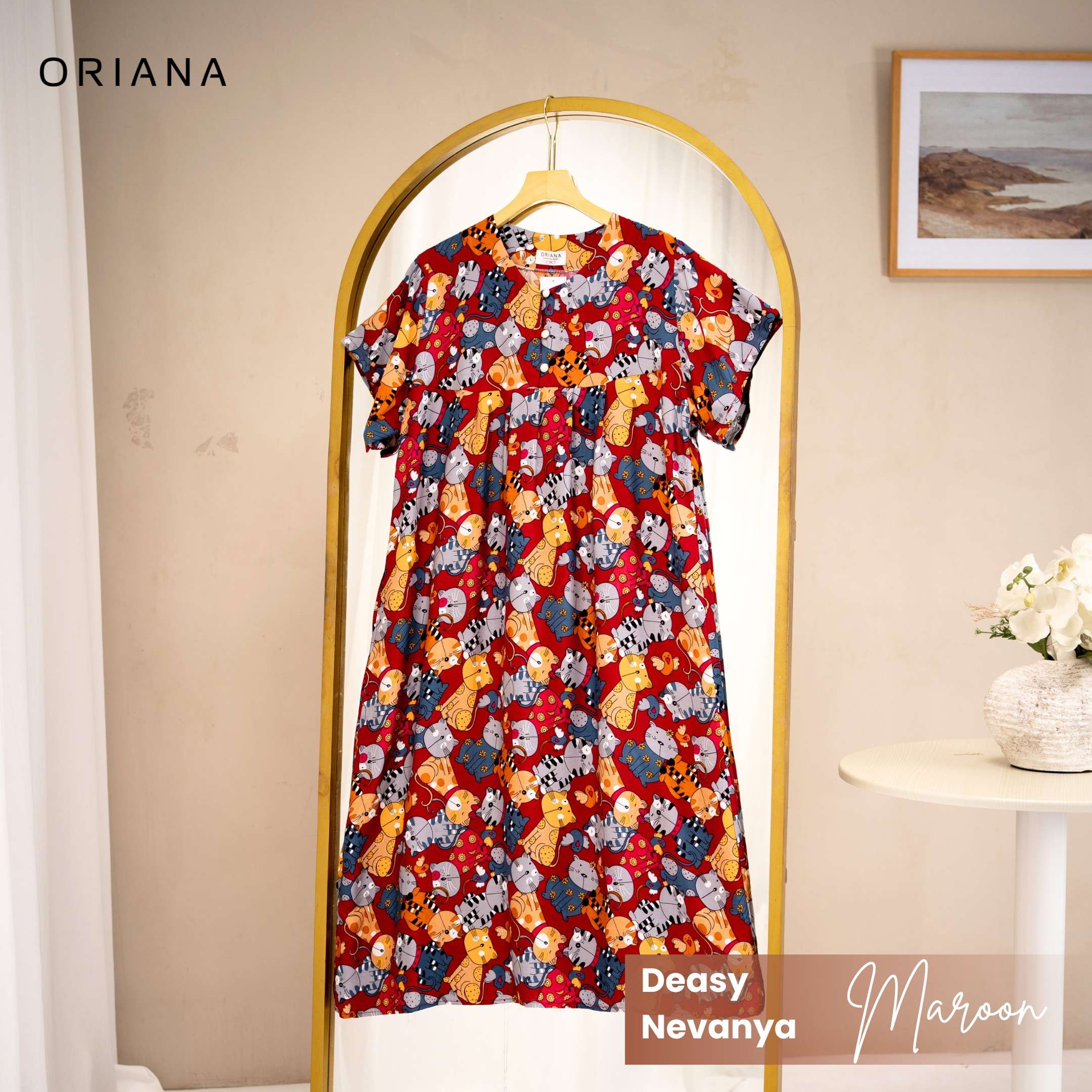 Oriana Homewear Maxi Dress Daster Busui Deasy Nevanya Series