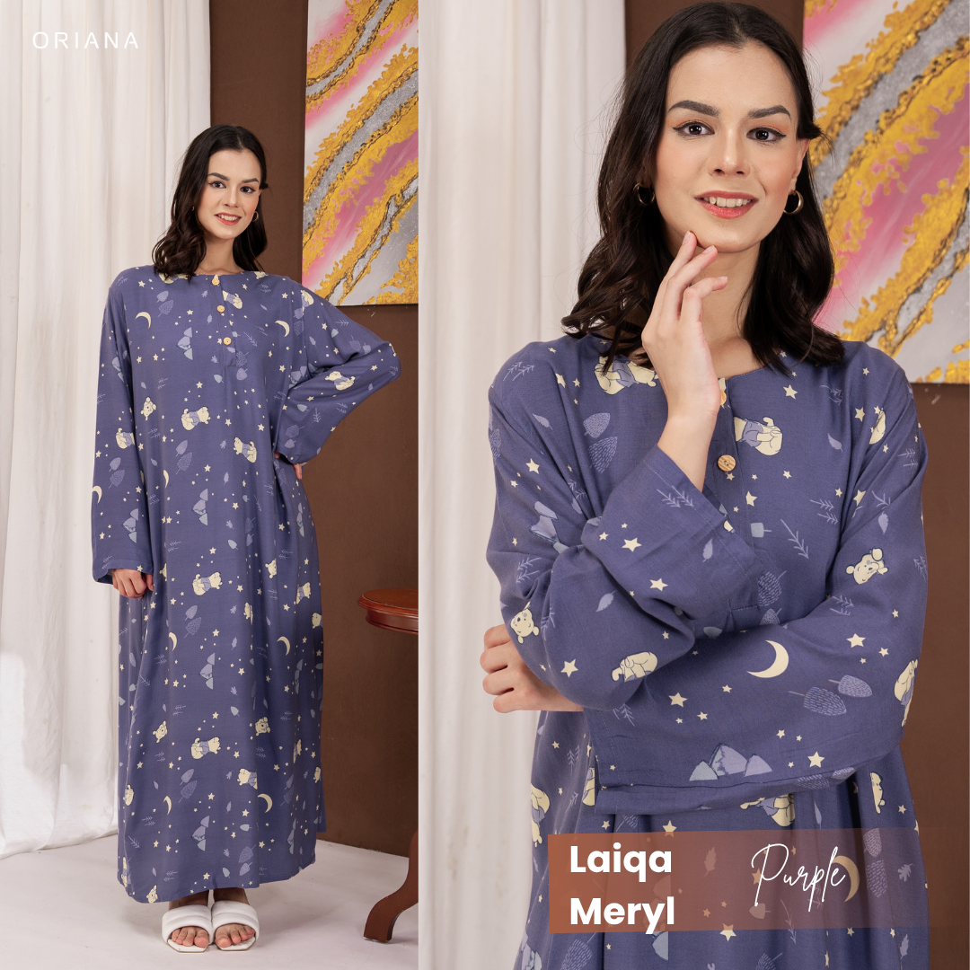 Oriana Homewear Daster Panjang Busui Laiqa Meryl Series