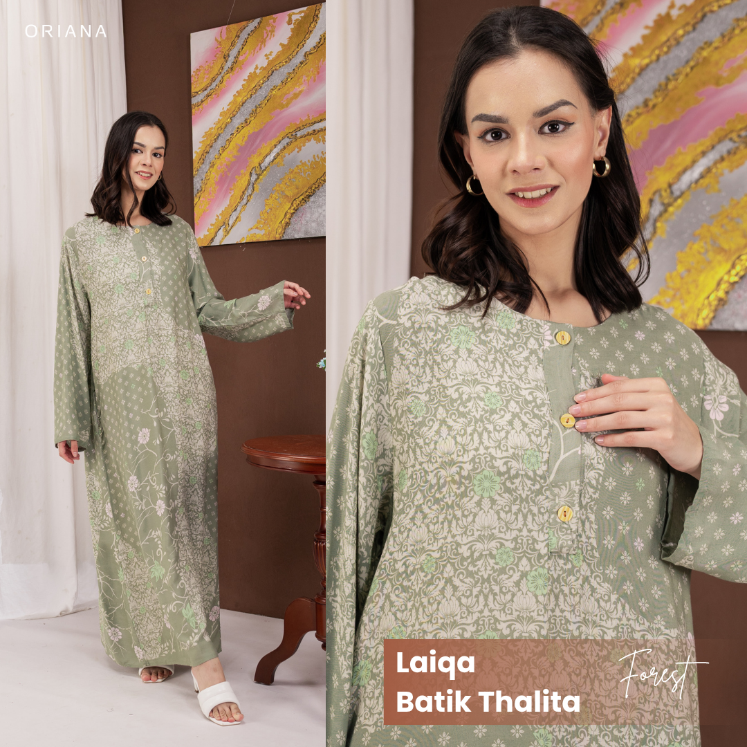 Oriana Homewear Daster Panjang Busui Laiqa Batik Thalita Series