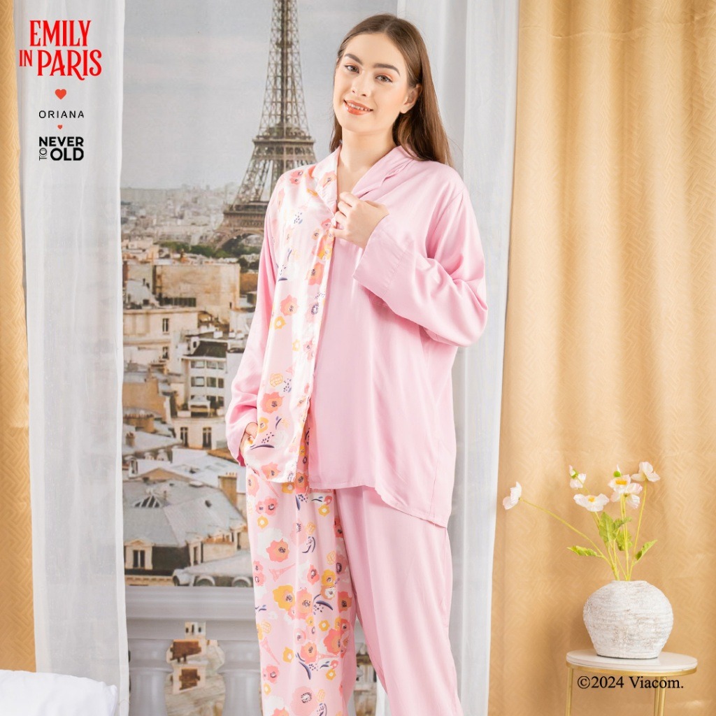 Oriana x Emily in Paris Pajamas Paris Blossom Series